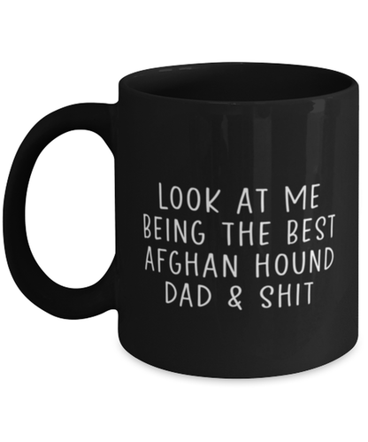 Afghan Hound Dad Black Coffee Mug Nice Appreciation Thank You Cup