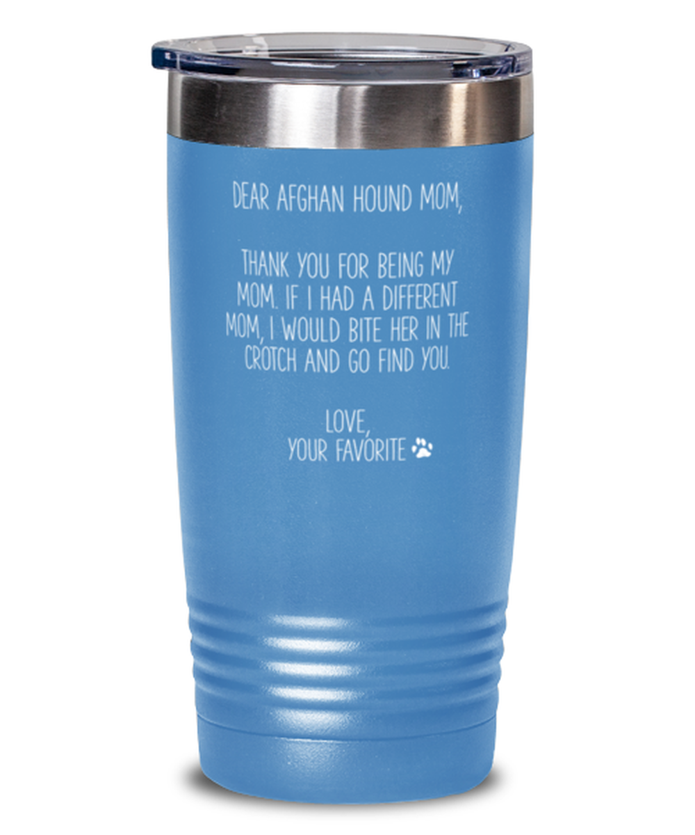 Afghan Hound Mom Tumbler Nice Appreciation Thank You Travel Mug