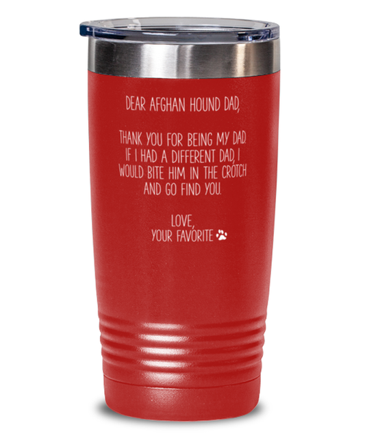 Afghan Hound Dad Tumbler Nice Appreciation Thank You Travel Mug