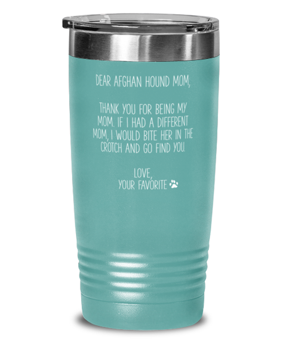 Afghan Hound Mom Tumbler Nice Appreciation Thank You Travel Mug