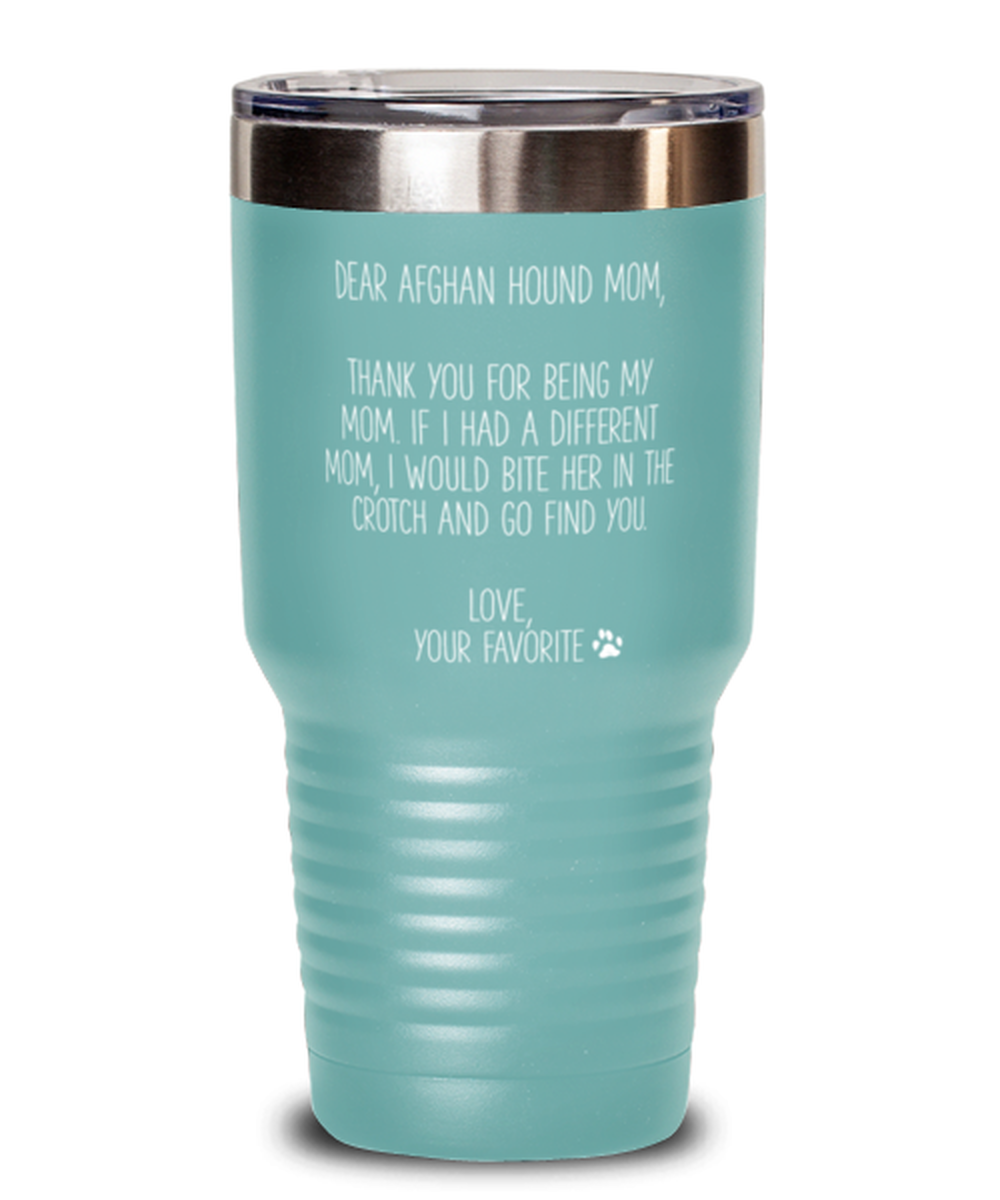 Afghan Hound Mom Tumbler Nice Appreciation Thank You Travel Mug