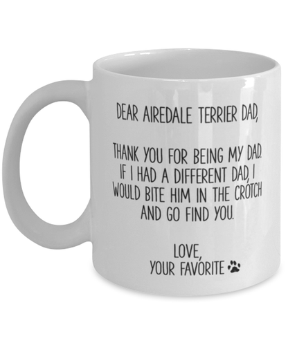 Airedale Terrier Dad Coffee Mug Nice Appreciation Thank You Cup