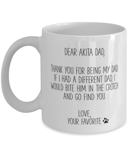 Akita Dad Coffee Mug Nice Appreciation Thank You Cup