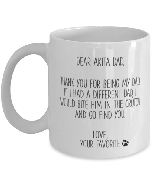 Akita Dad Coffee Mug Nice Appreciation Thank You Cup