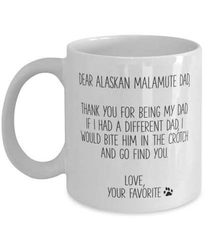 Alaskan Malamute Dad Coffee Mug Nice Appreciation Thank You Cup