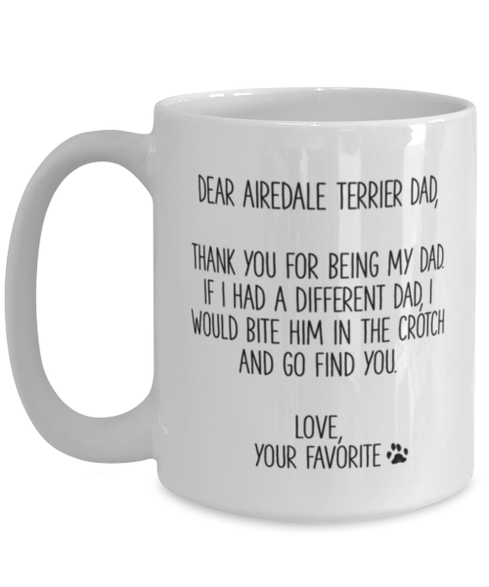 Airedale Terrier Dad Coffee Mug Nice Appreciation Thank You Cup