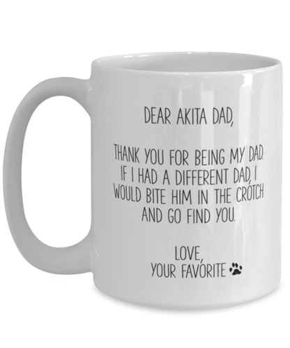 Akita Dad Coffee Mug Nice Appreciation Thank You Cup