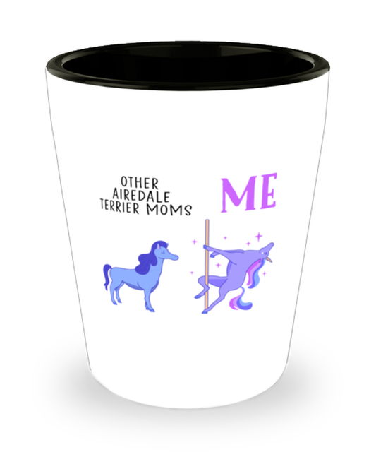 Airedale Terrier Mom  Shot Glass Nice Appreciation Thank You Shotglass