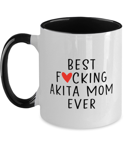 Akita Mom Coffee Mug Nice Appreciation Thank You Two Tone Cup