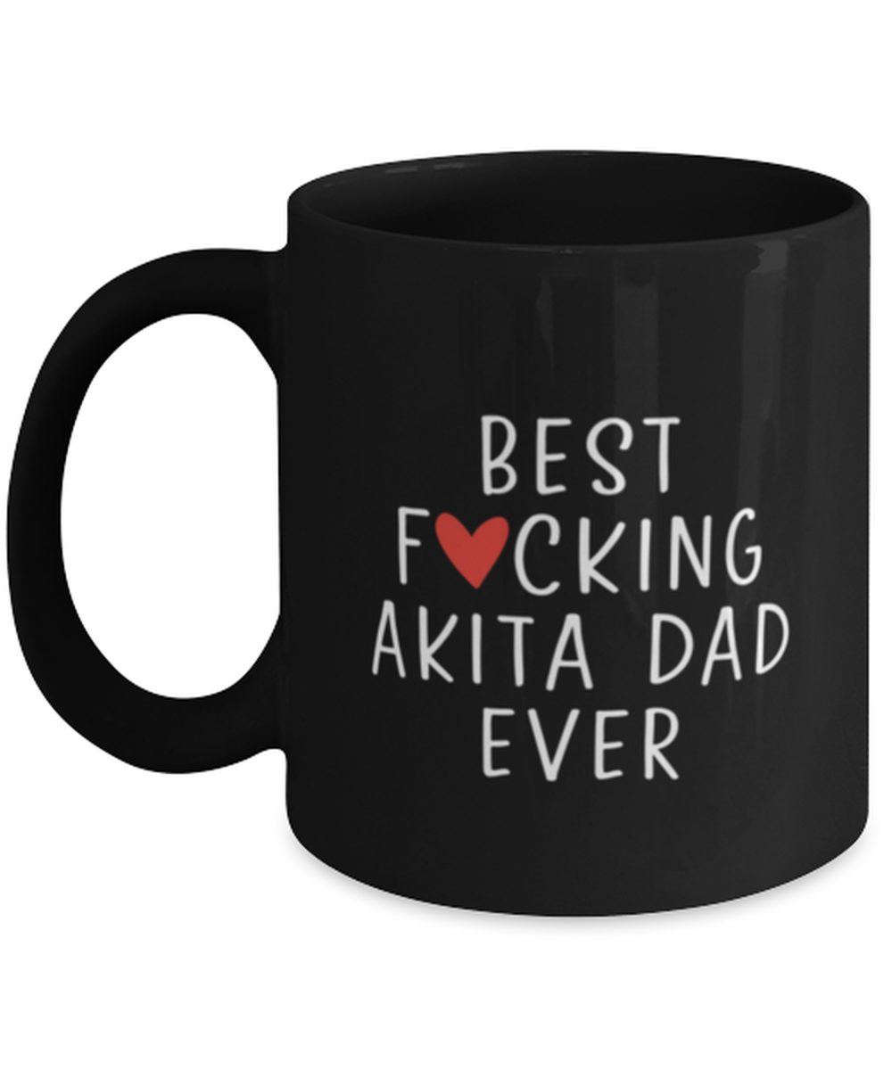 Akita Dad Black Coffee Mug Nice Appreciation Thank You Cup