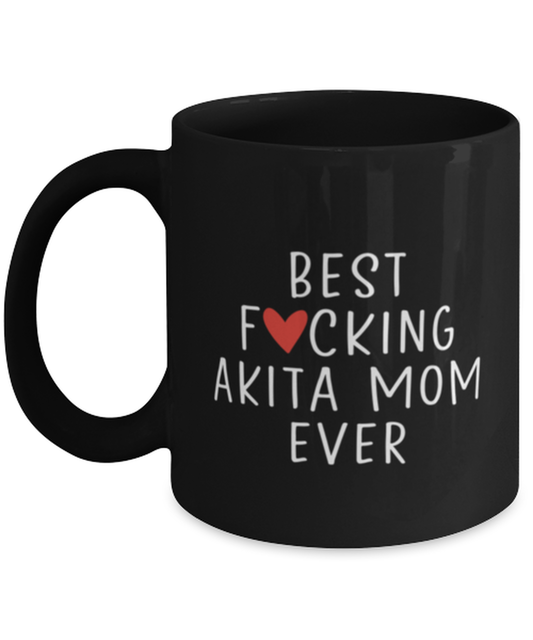 Akita Mom Black Coffee Mug Nice Appreciation Thank You Cup