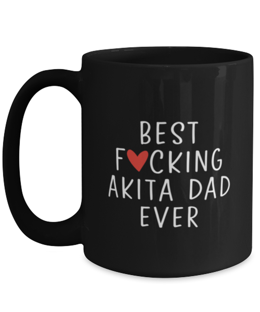 Akita Dad Black Coffee Mug Nice Appreciation Thank You Cup