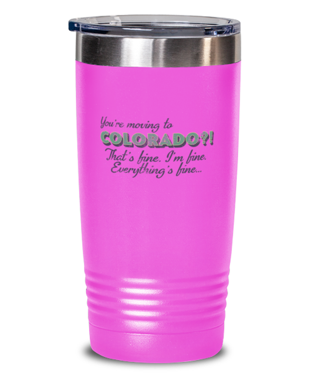 Moving to Colorado Moving Away Tumbler Travel Coffee Mug Unique Cup