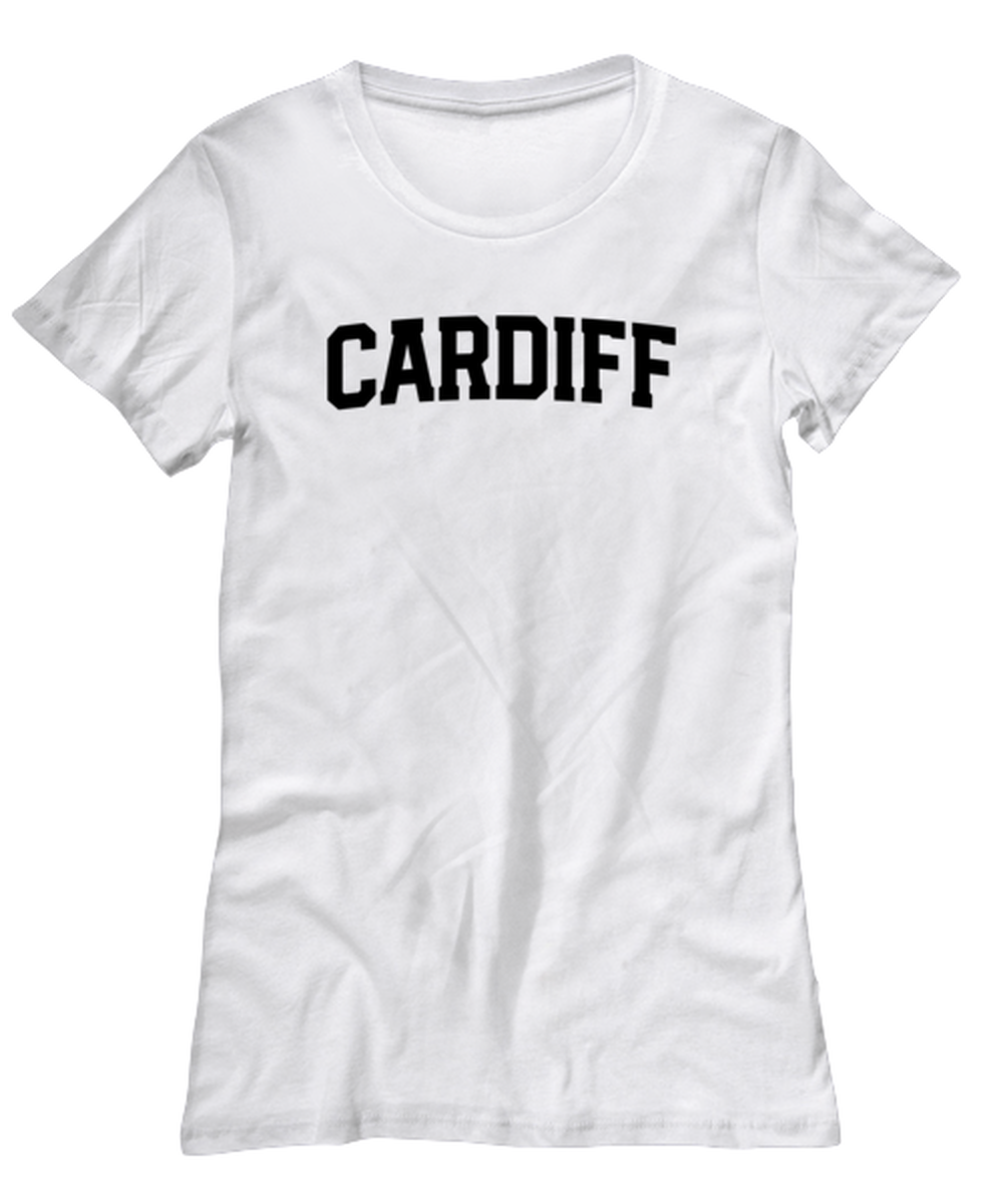 Cardiff UK Moving Away Womens T Shirt Unique Tshirt Cool Woman Tee