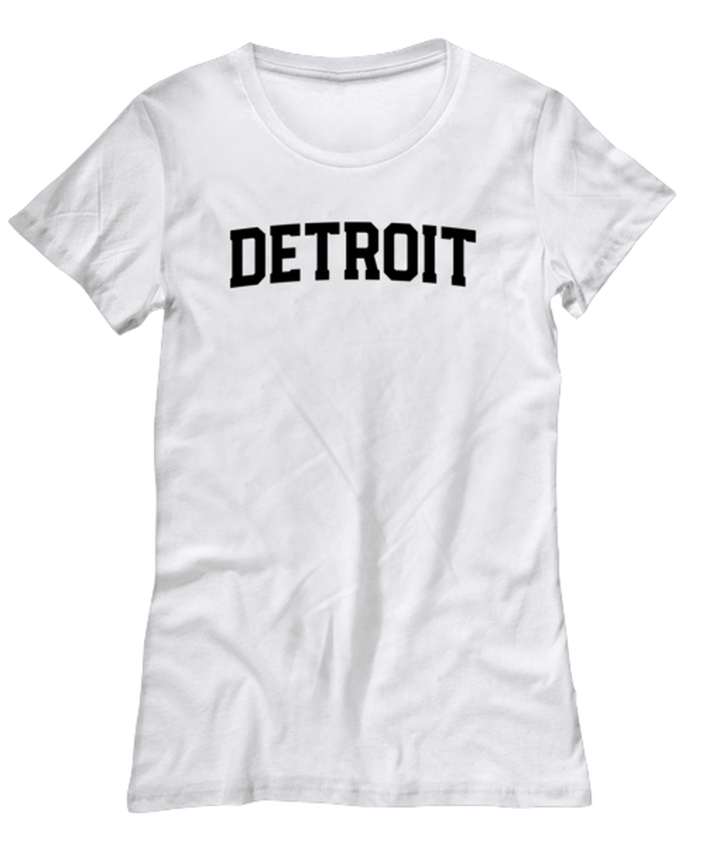 Detroit Michigan Moving Away Womens T Shirt Unique Tshirt Cool Woman Tee