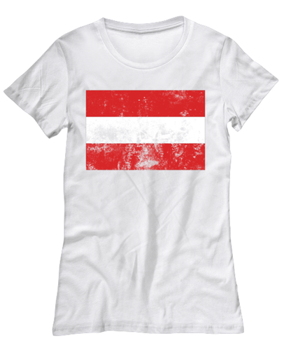 Retro Vintage Style Austria Austrian Flag Pride Womens T Shirt Unique Tshirt Cool Woman Tee