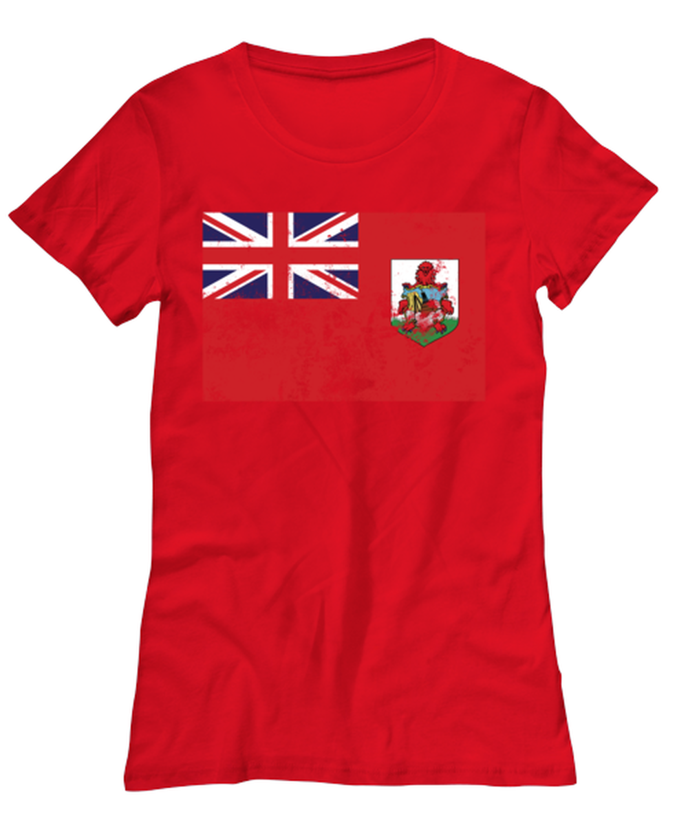 Retro Vintage Style Bermuda Bermudian Flag Pride Womens T Shirt Unique Tshirt Cool Woman Tee