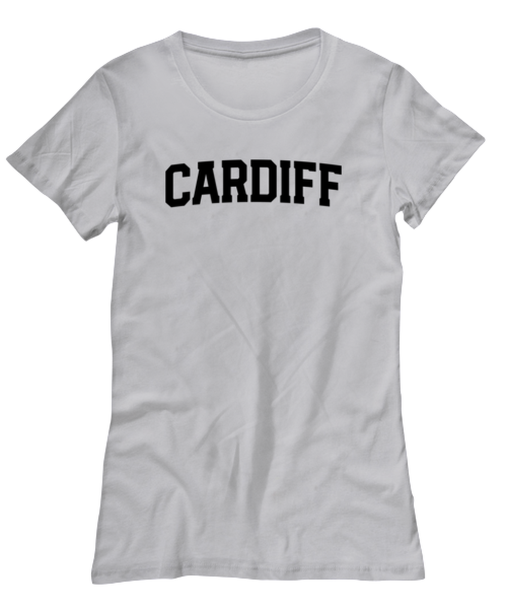 Cardiff UK Moving Away Womens T Shirt Unique Tshirt Cool Woman Tee