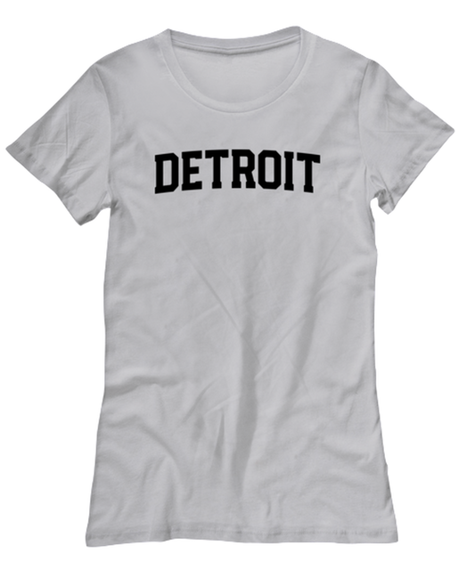 Detroit Michigan Moving Away Womens T Shirt Unique Tshirt Cool Woman Tee