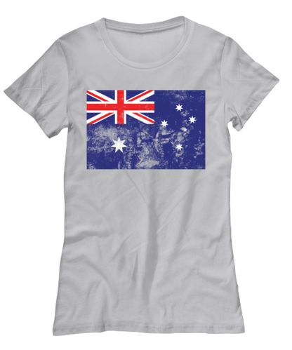 Retro Vintage Style Australia Australian Flag Pride Womens T Shirt Unique Tshirt Cool Woman Tee