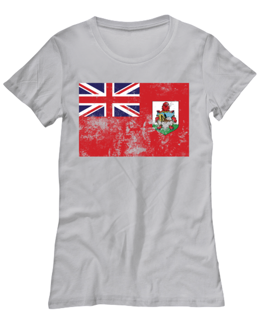 Retro Vintage Style Bermuda Bermudian Flag Pride Womens T Shirt Unique Tshirt Cool Woman Tee