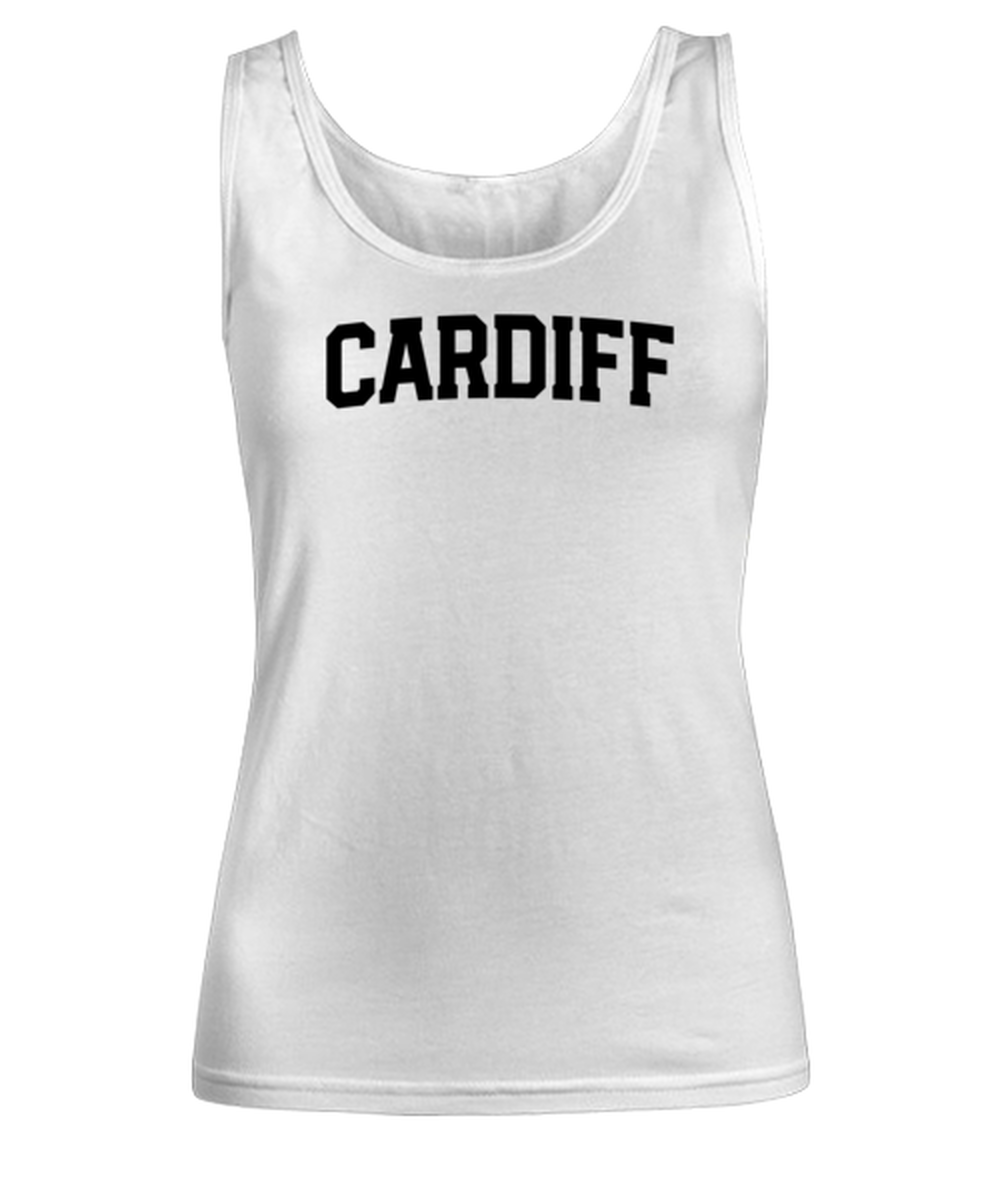 Cardiff UK Moving Away Womens Tank Top Shirt Unique Woman Tshirt