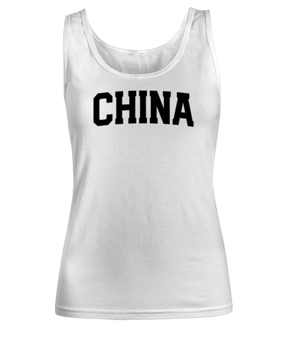 China Moving Away Womens Tank Top Shirt Unique Woman Tshirt