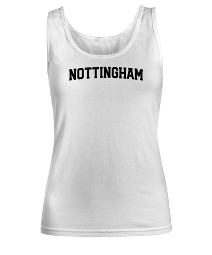 Nottingham UK Moving Away Womens Tank Top Shirt Unique Woman Tshirt