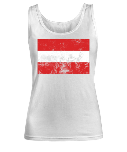 Retro Vintage Style Austria Austrian Flag Pride Womens Tank Top Shirt Unique Woman Tshirt