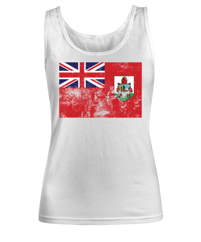 Retro Vintage Style Bermuda Bermudian Flag Pride Womens Tank Top Shirt Unique Woman Tshirt