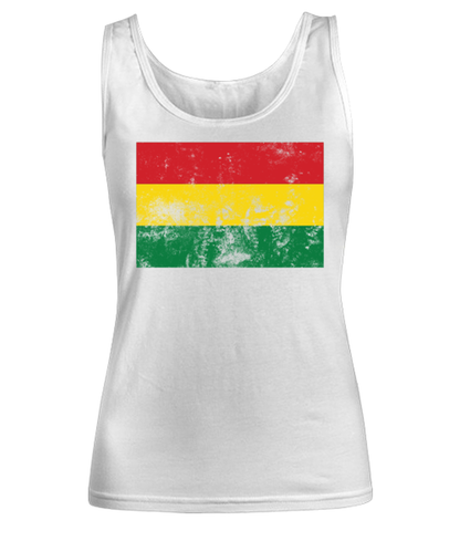 Retro Vintage Style Bolivia Bolivian Flag Pride Womens Tank Top Shirt Unique Woman Tshirt