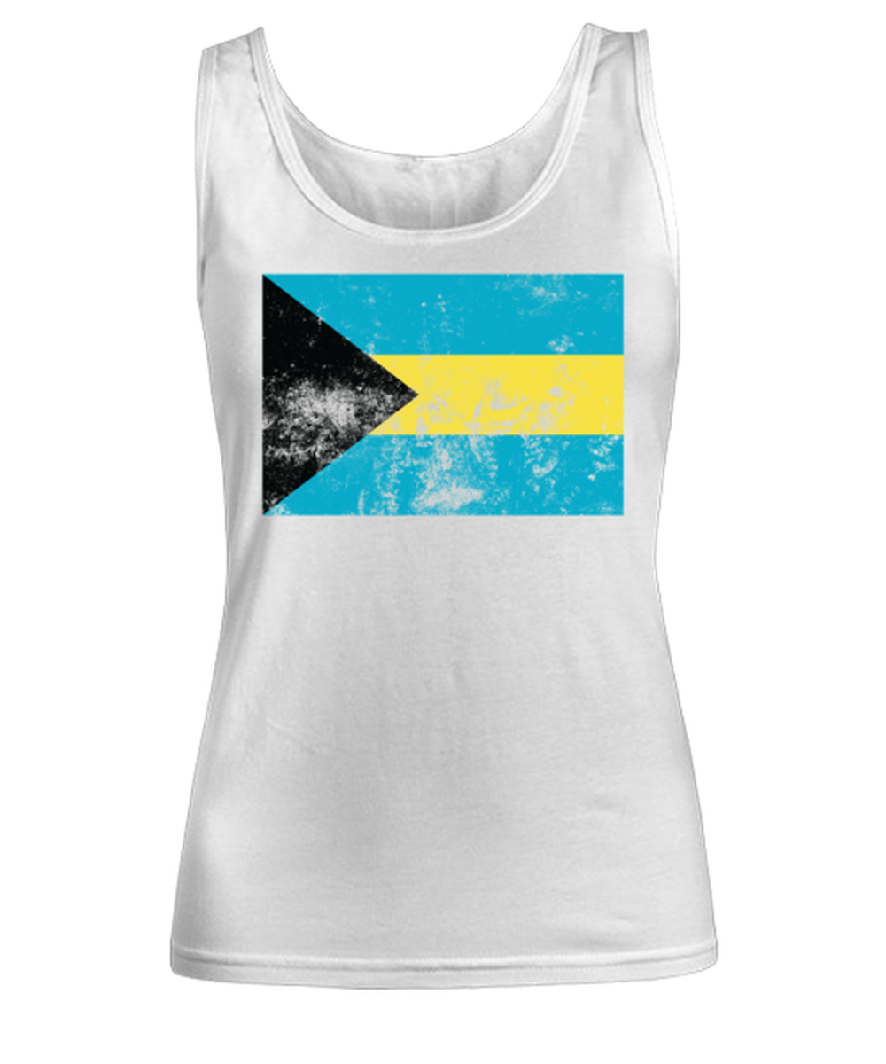 Retro Vintage Style The Bahamas Bahamian Flag Pride Womens Tank Top Shirt Unique Woman Tshirt