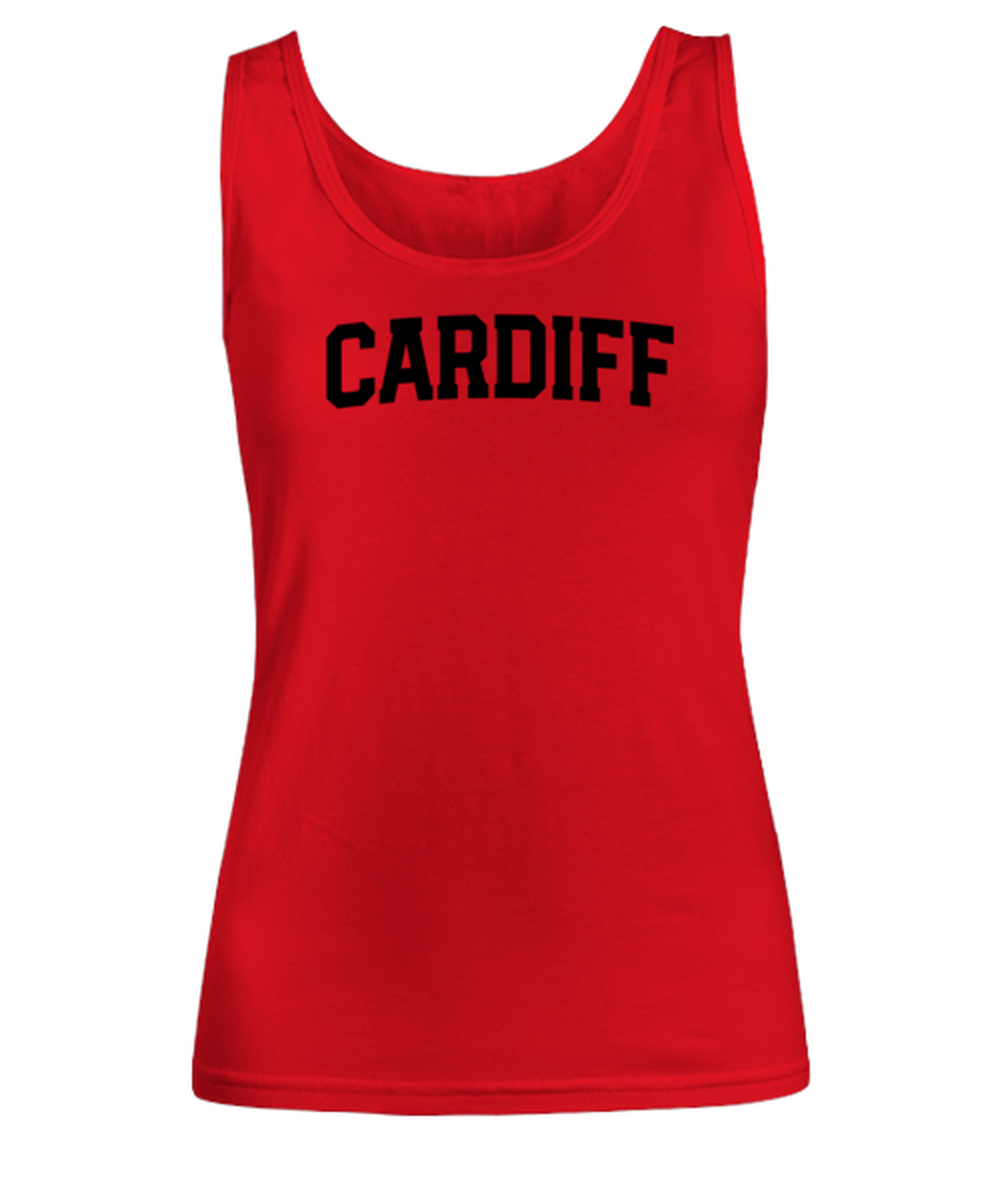 Cardiff UK Moving Away Womens Tank Top Shirt Unique Woman Tshirt