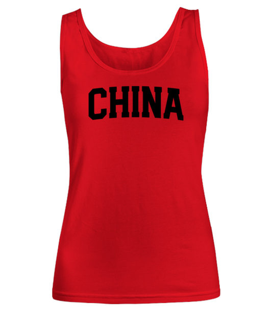 China Moving Away Womens Tank Top Shirt Unique Woman Tshirt