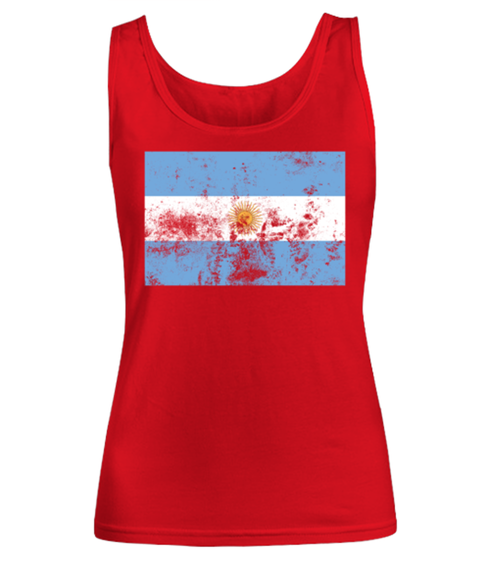 Retro Vintage Style Argentina Argentina Argentine Argentinian Flag Pride Womens Tank Top Shirt Unique Woman Tshirt