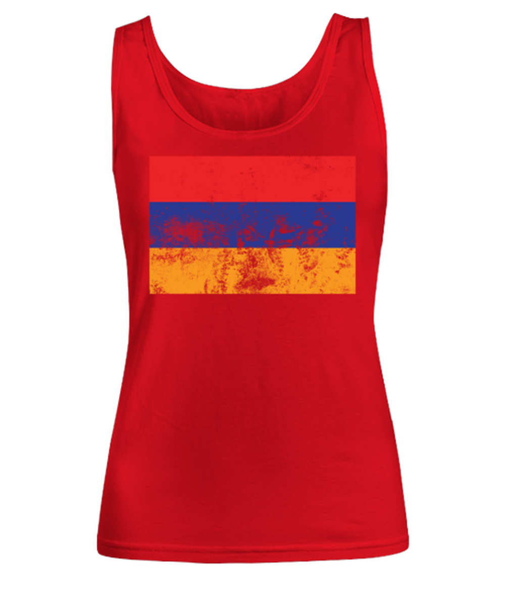 Retro Vintage Style Armenia Armenian Flag Pride Womens Tank Top Shirt Unique Woman Tshirt