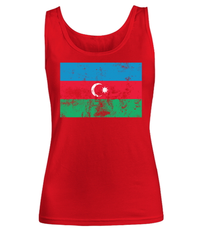 Retro Vintage Style Azerbaijan Azerbaijanis Flag Pride Womens Tank Top Shirt Unique Woman Tshirt