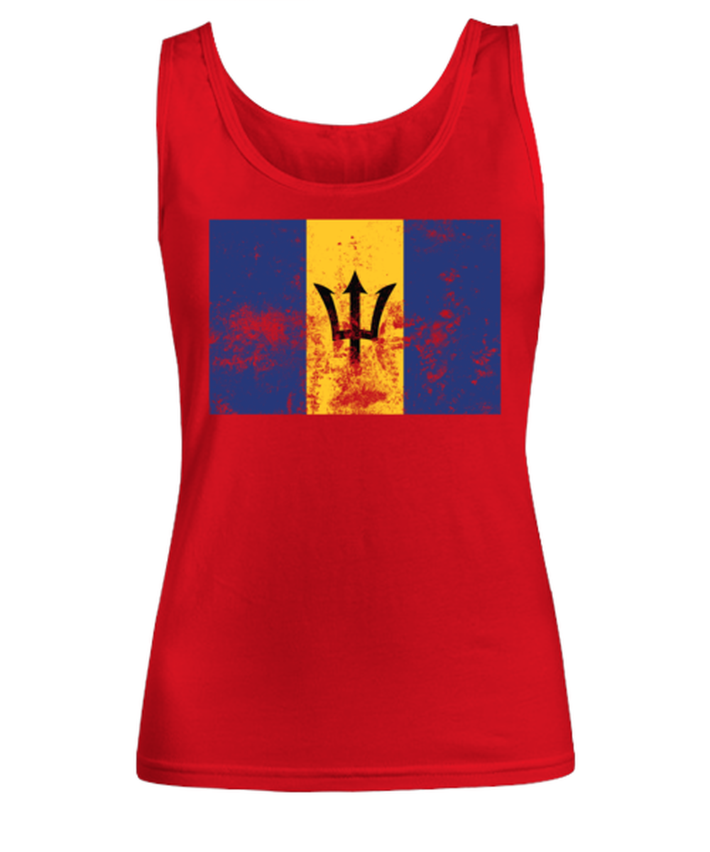 Retro Vintage Style Barbados Barbadian Flag Pride Womens Tank Top Shirt Unique Woman Tshirt