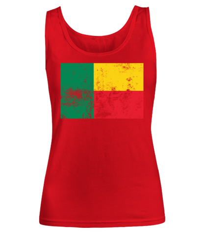 Retro Vintage Style Benin Flag Pride Womens Tank Top Shirt Unique Woman Tshirt