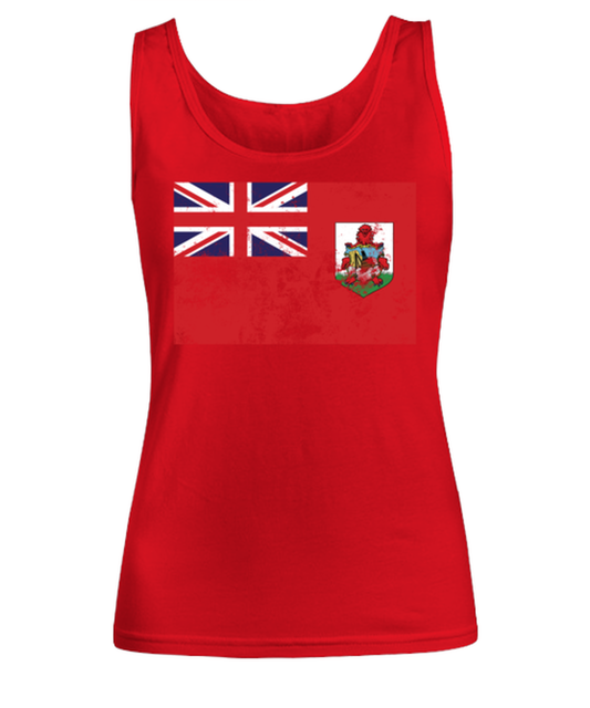 Retro Vintage Style Bermuda Bermudian Flag Pride Womens Tank Top Shirt Unique Woman Tshirt