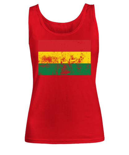 Retro Vintage Style Bolivia Bolivian Flag Pride Womens Tank Top Shirt Unique Woman Tshirt