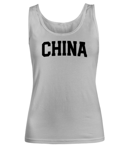 China Moving Away Womens Tank Top Shirt Unique Woman Tshirt