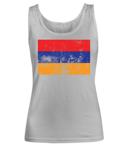 Retro Vintage Style Armenia Armenian Flag Pride Womens Tank Top Shirt Unique Woman Tshirt