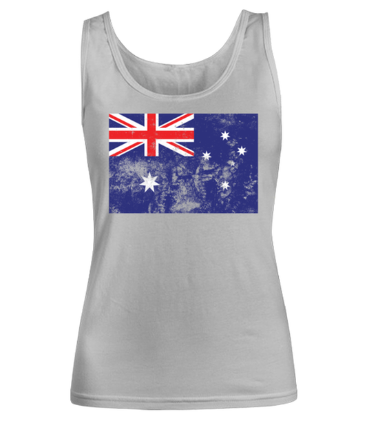 Retro Vintage Style Australia Australian Flag Pride Womens Tank Top Shirt Unique Woman Tshirt