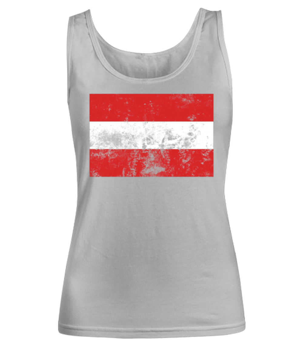 Retro Vintage Style Austria Austrian Flag Pride Womens Tank Top Shirt Unique Woman Tshirt