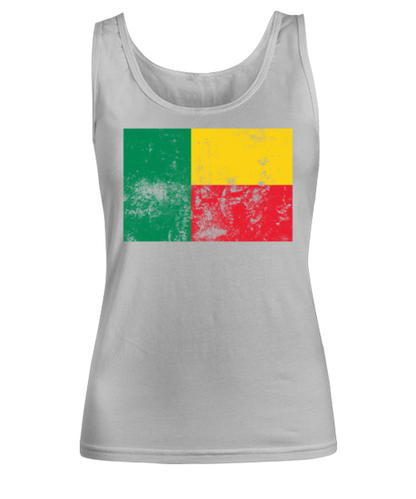 Retro Vintage Style Benin Flag Pride Womens Tank Top Shirt Unique Woman Tshirt