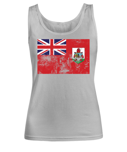 Retro Vintage Style Bermuda Bermudian Flag Pride Womens Tank Top Shirt Unique Woman Tshirt