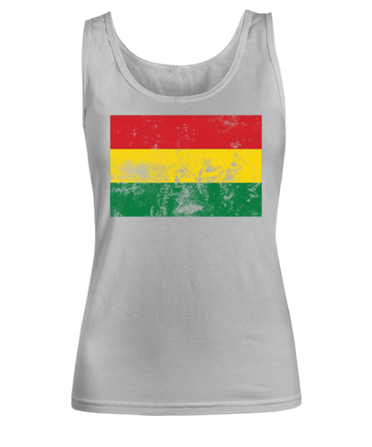 Retro Vintage Style Bolivia Bolivian Flag Pride Womens Tank Top Shirt Unique Woman Tshirt