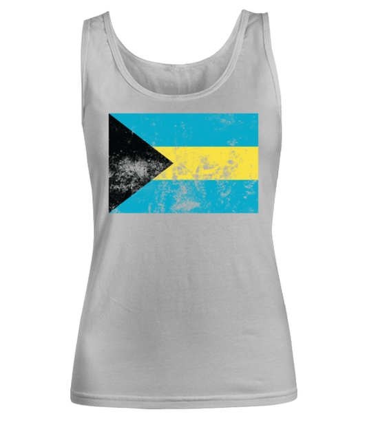 Retro Vintage Style The Bahamas Bahamian Flag Pride Womens Tank Top Shirt Unique Woman Tshirt