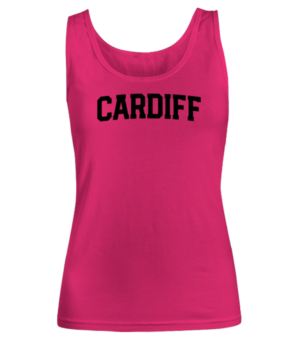 Cardiff UK Moving Away Womens Tank Top Shirt Unique Woman Tshirt